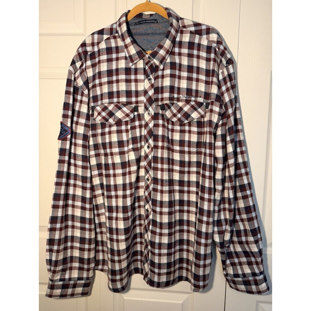 Marithe Francois Girbaud Men’s XXXL Plaid Flannel Shirt Cotton Western Workwear